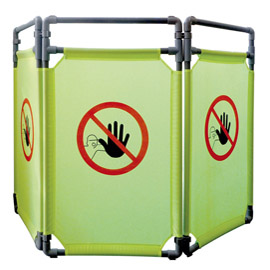 BARRIERA PER INTERNI - NO ENTRY - 3 PANNELLI - POLIETILENE - 170X100 CM 87187