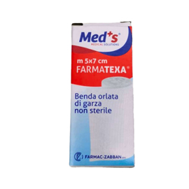 BENDA DI GARZA ORLATA - 7 CM X 5 MT - PVS - CONF. 12 PEZZI 102572