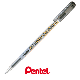GEL ROLLER PER TESSUTO - PUNTA 1,00MM - NERO - INCHIOSTRO PERMANENTE  - PENTEL 79429
