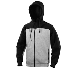 FELPA BORGO - CON CAPPUCCIO - TAGLIA XL - GRIGIO/NERO - DELTAPLUS 101492