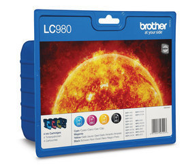 KIT BROTHER BK-C-M-Y  BROTHER DCP145C BROLC980VP