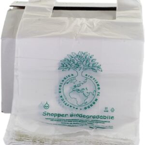 SACCO SHOPPER BIODEGRADABILE MEDIO F.TO 28x50 500PZ.