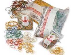 ELASTICI - GOMMA - MISURE E COLORI ASSORTITI - VIVA - BARATTOLO DA 100 GR 34164