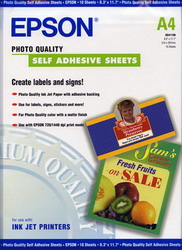 EPSON - SELF-ADHESIVE PHOTO PAPER - A4 - 10 FOGLI - C13S041106 EPSS041106