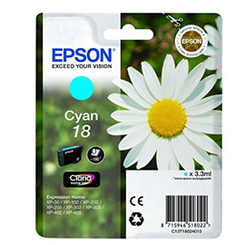 EPSON - CARTUCCIA INK - 18 - CIANO - C13T18024012 - 3,3ML EPST18024012