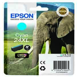 EPSON - CARTUCCIA INK - 24XL - CIANO - C13T24324012 - 8,7ML EPST24324012