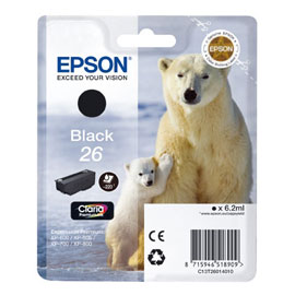 EPSON - CARTUCCIA INK - 26 - NERO - C13T26014012 - 6,2ML EPST26014012