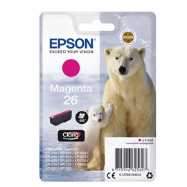 EPSON - CARTUCCIA INK - 26 - MAGENTA - C13T26134012  - 4,5ML EPST26134012