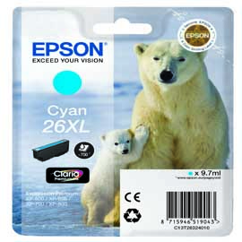 EPSON - CARTUCCIA INK - 26XL - CIANO - C13T26324012 - 9,7ML EPST26324012