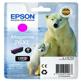 EPSON - CARTUCCIA INK - 26XL - MAGENTA - C13T26334012 - 9,7ML EPST26334012