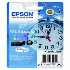 EPSON - CONFEZIONE CARTUCCIA INK - 27 - C-M-Y - C13T27054022 - 3,6ML CAD EPST27054012
