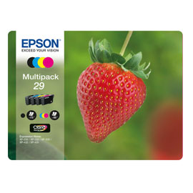 EPSON - CONFEZIONI CARTUCCE INK - 29 - C-M-Y-K - C13T29864012 - C-M-Y 3,2ML CAD - K 5,3ML EPST29864012