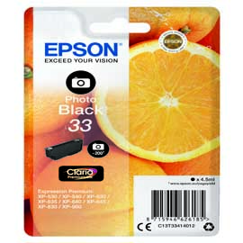EPSON - CARTUCCIA INK - 33 - NERO PHOTO - C13T33414012 - 4,5ML EPST33414012