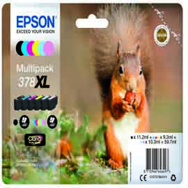 EPSON - MULTIPACK CARTUCCIA INK - 378XL - C-M-Y-C CH-M CH-K - C13T37984010 - C-M-Y 9,3ML - C CH-M CH 10,2ML - K 11,2ML EPST37984010