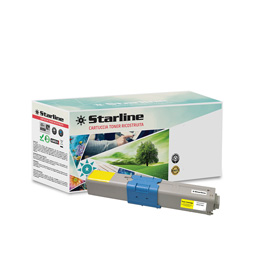 STARLINE - TONER RICOSTRUITO - PER OKI - GIALLO - 44469704 - 2.000 PAG STLOC300Y