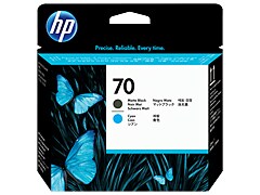 HP - TESTINA DI STAMPA - 70 - NERO OPACO / CIANO - C9404A - 130ML HPC9404A
