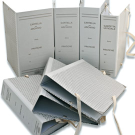 FALDONE - LEGACCI RIVETTATI - 35X25 CM - DORSO 5 CM - GRIGIO - EURO-CART 73590