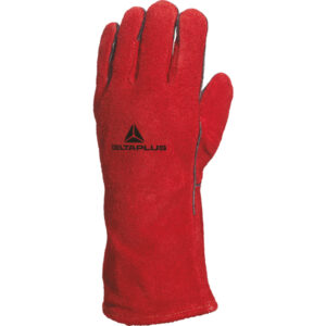 GUANTO PER SALDATORI CA515R - LUNGHEZZA 35 CM - PELLE CROSTA DI BOVINO - TAGLIA 10 - ROSSO - DELTAPLUS 73644