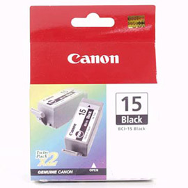 INK-JET CANON REFIL NERO 2PZ. X STAMP. PORTATILE CANINKBCI15BK
