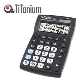 CALCOLATRICE DA TAVOLO - 73032 - 12 CIFRE - NERO - TITANIUM 73032