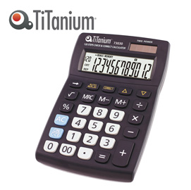 CALCOLATRICE DA TAVOLO - 73030 - 12 CIFRE - NERO - TITANIUM 73030