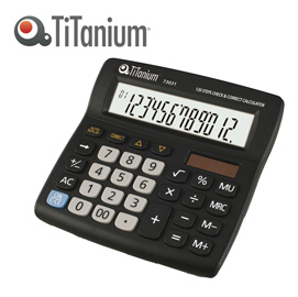 CALCOLATRICE DA TAVOLO - 73031 - 12 CIFRE - NERO - TITANIUM 73031