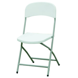 SEDIA PIEGHEVOLE - 43X43X83 CM - POLIETILENE-ACCIAIO VERNICIATO - BIANCO - SERENA GROUP 64635