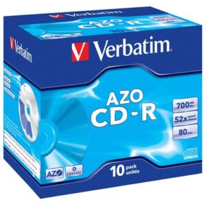 CD ROM 700MB 80 MIN. VERBATIM  52X JC + TASSA SIAE VERCDR70052XK