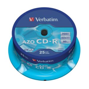 CD ROM 700MB 48X VERBATIM TORRE 25PZ. COMP. TASSA MINISTERIALE VERCD70048S25K