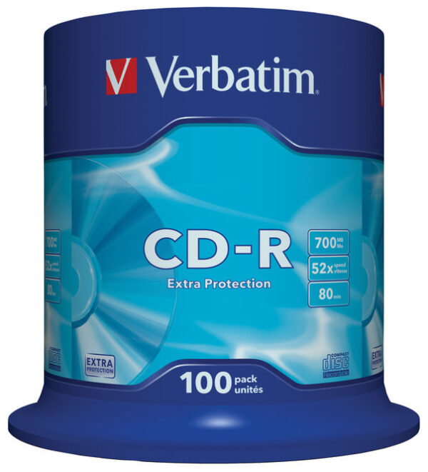 CD ROM 700MB 52X VERBATIM TORRE 50PZ. COMP. TASSA MINISTERIALE VERCDR70052X50