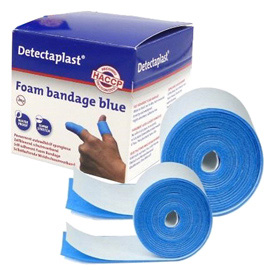 BENDAGGIO COESIVO DETECTAPLAST - PER HACCP - 6 X 450 CM - BLU - PVS 95653