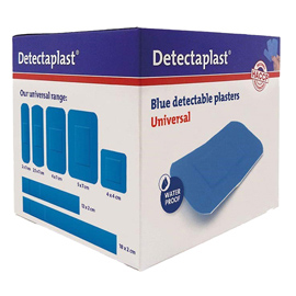 CEROTTI DETECTABILI - 5 MISURE ASSORTITE - BLU - PVS - CONF. 100 PEZZI 102258