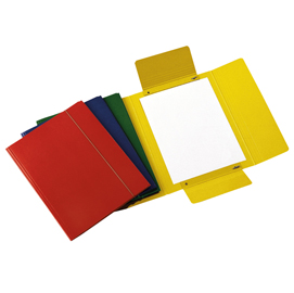 CARTELLINA CON ELASTICO - PRESSPAN - 3 LEMBI - 700 GR - 25X34 CM - GIALLO - CARTOTECNICA DEL GARDA 51441