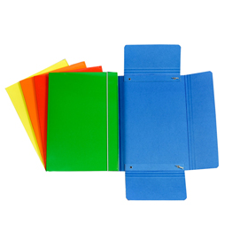 CARTELLINA CON ELASTICO - CARTONE PLASTIFICATO - 3 LEMBI - 17X25 CM - AZZURRO - CARTOTECNICA DEL GARDA 37538
