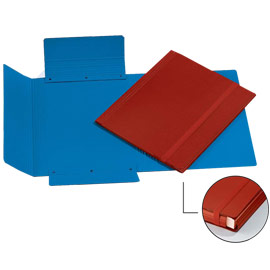 CARTELLA CON ELASTICO - FIBRONE - 3 LEMBI - 27X37 CM - ROSSO - CARTOTECNICA DEL GARDA 56637