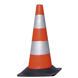 CONO SEGNALETICO - RIFRANGENTE - BIANCO-ROSSO - ALTEZZA 50 CM 77374