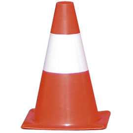 CONO SEGNALETICO - BIANCO-ROSSO - ALTEZZA 30 CM 77373