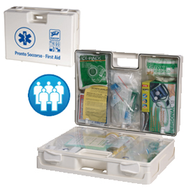 VALIGETTA DI PRONTO SOCCORSO MULTISAN - 44,3X33,8X14,7 CM - HACCP - OLTRE 3 PERSONE - BIANCO - PVS 76199