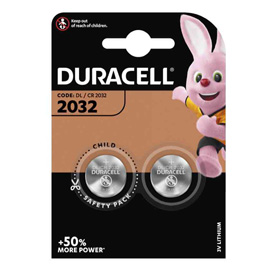 PILA A BOTTONE LITHIUM CR2032 X2  PEZZI DURACELL 87227