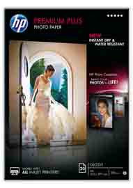 HP - CONFEZIONE DA 20 FOGLI CARTA FOTOGRAFICA HP PREMIUM PLUS, LUCIDA A4/210 X 297 MM - CR672A HPCR672A