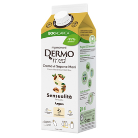 RICARICA CREMA DI SAPONE MANI - CARTON BOX - 900 ML - ARGAN - DERMOMED 102281