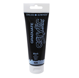 COLORE ACRILICO FINE GRADUATE - 120 ML - NERO - DALER ROWNEY 85487