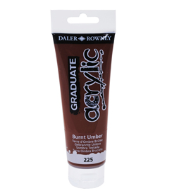 COLORE ACRILICO FINE GRADUATE - 120 ML - TERRA D'OMBRA BRUCIATA - DALER ROWNEY 85499