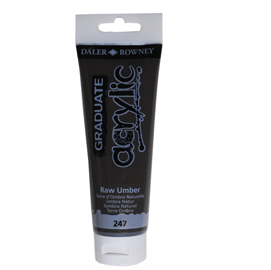 COLORE ACRILICO FINE GRADUATE - 120 ML - TERRA D'OMBRA NATURALE - DALER ROWNEY 85500