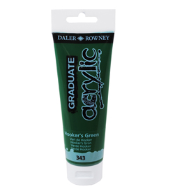 COLORE ACRILICO FINE GRADUATE - 120 ML - VERDE HOOKER - DALER ROWNEY 85502