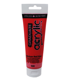 COLORE ACRILICO FINE GRADUATE - 120 ML - ROSSO CADMIO IMITAZIONE - DALER ROWNEY 85508