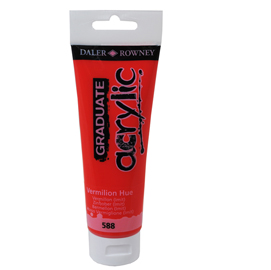 COLORE ACRILICO FINE GRADUATE - 120 ML - VERMIGLIONE - DALER ROWNEY 85515