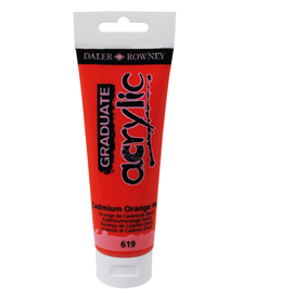 COLORE ACRILICO FINE GRADUATE - 120 ML - ARANCIO CADMIO SCURO - DALER ROWNEY 85519
