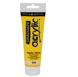 COLORE ACRILICO FINE GRADUATE - 120 ML - GIALLO NAPOLI - DALER ROWNEY 85520