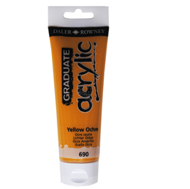COLORE ACRILICO FINE GRADUATE - 120 ML - GIALLO OCRA - DALER ROWNEY 85522